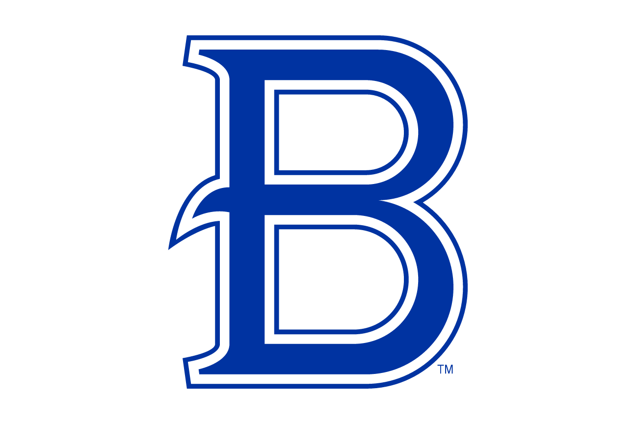 B lettermark, blue/white variant, cell 100