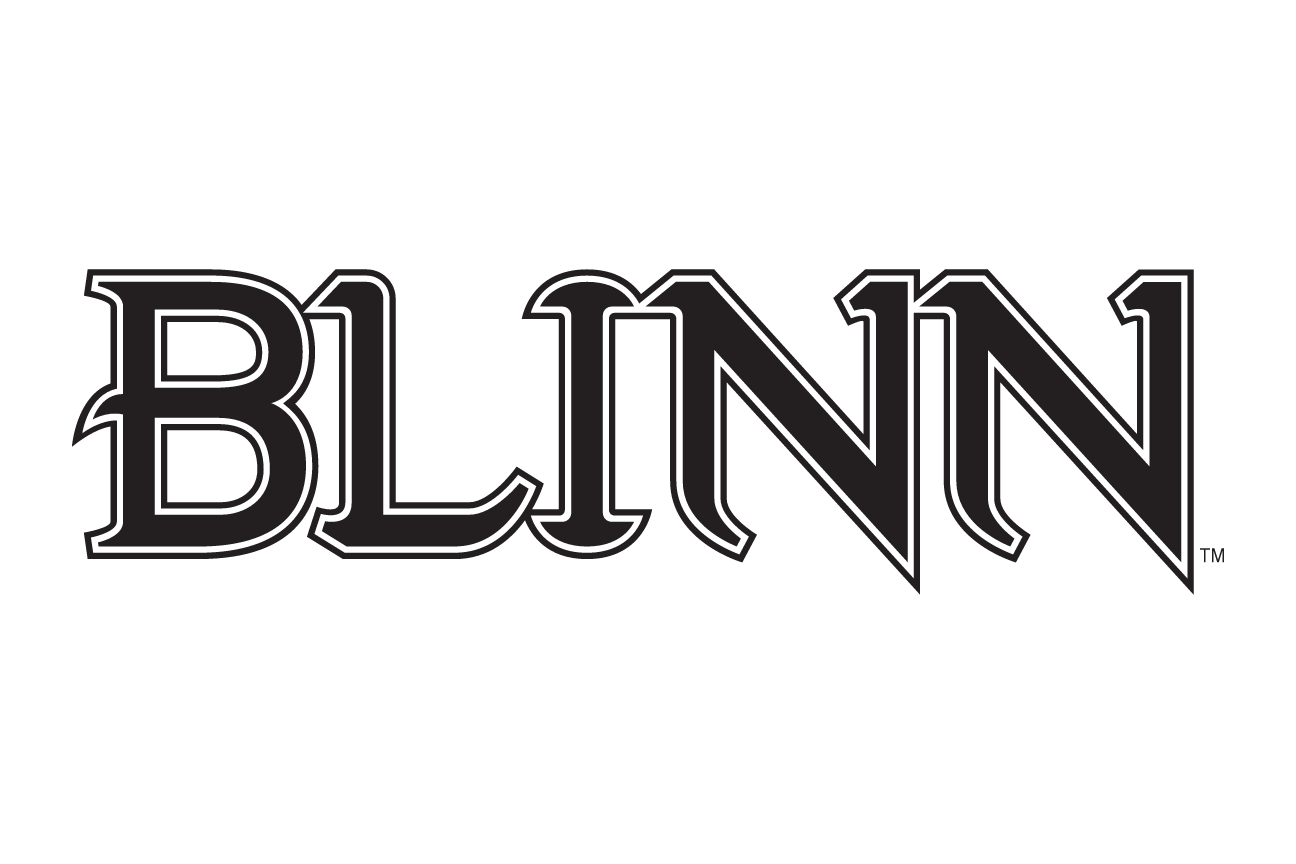 Blinn wordmark, black/grey variant, cell 108