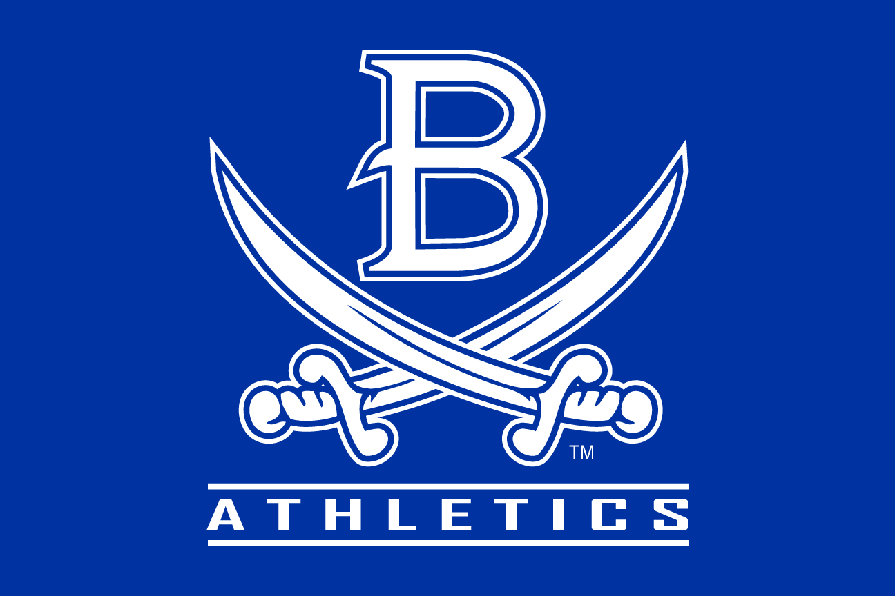 B Athletics, white lettermark with crossed swords on blue variant, cell 151
