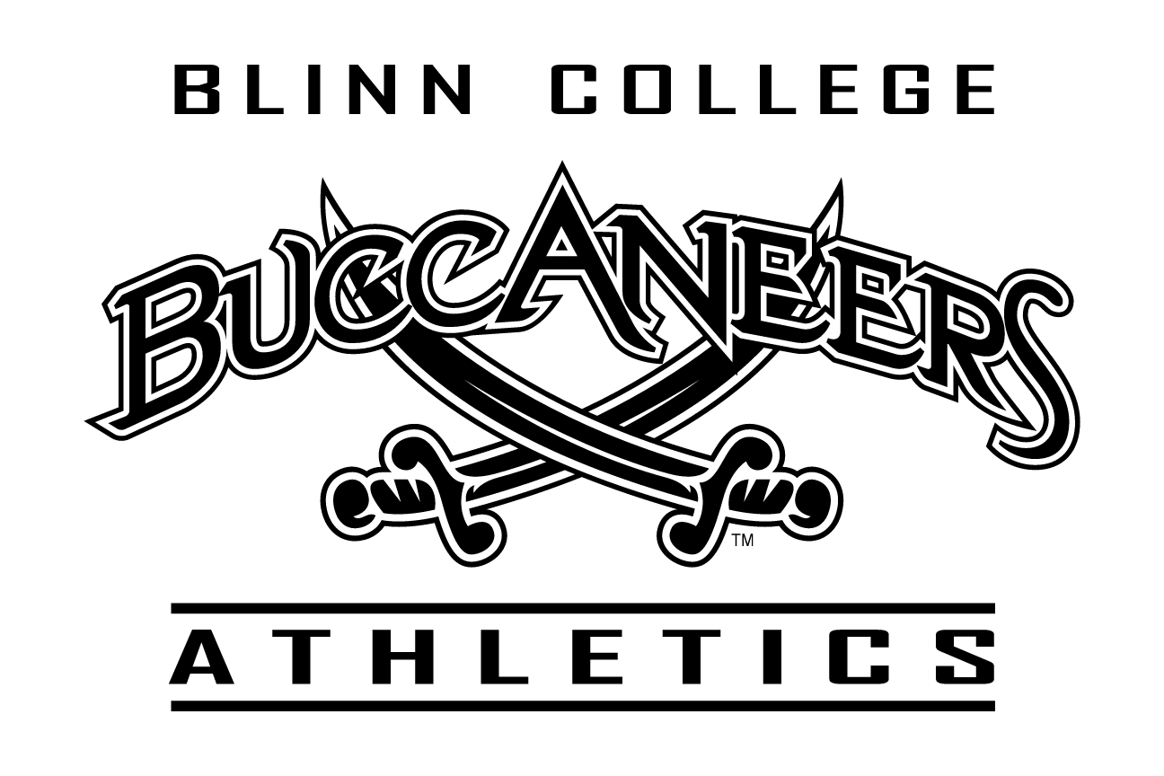 Blinn College Buccaneers Athletics, black wordmark with crossed swords variant, cell 129