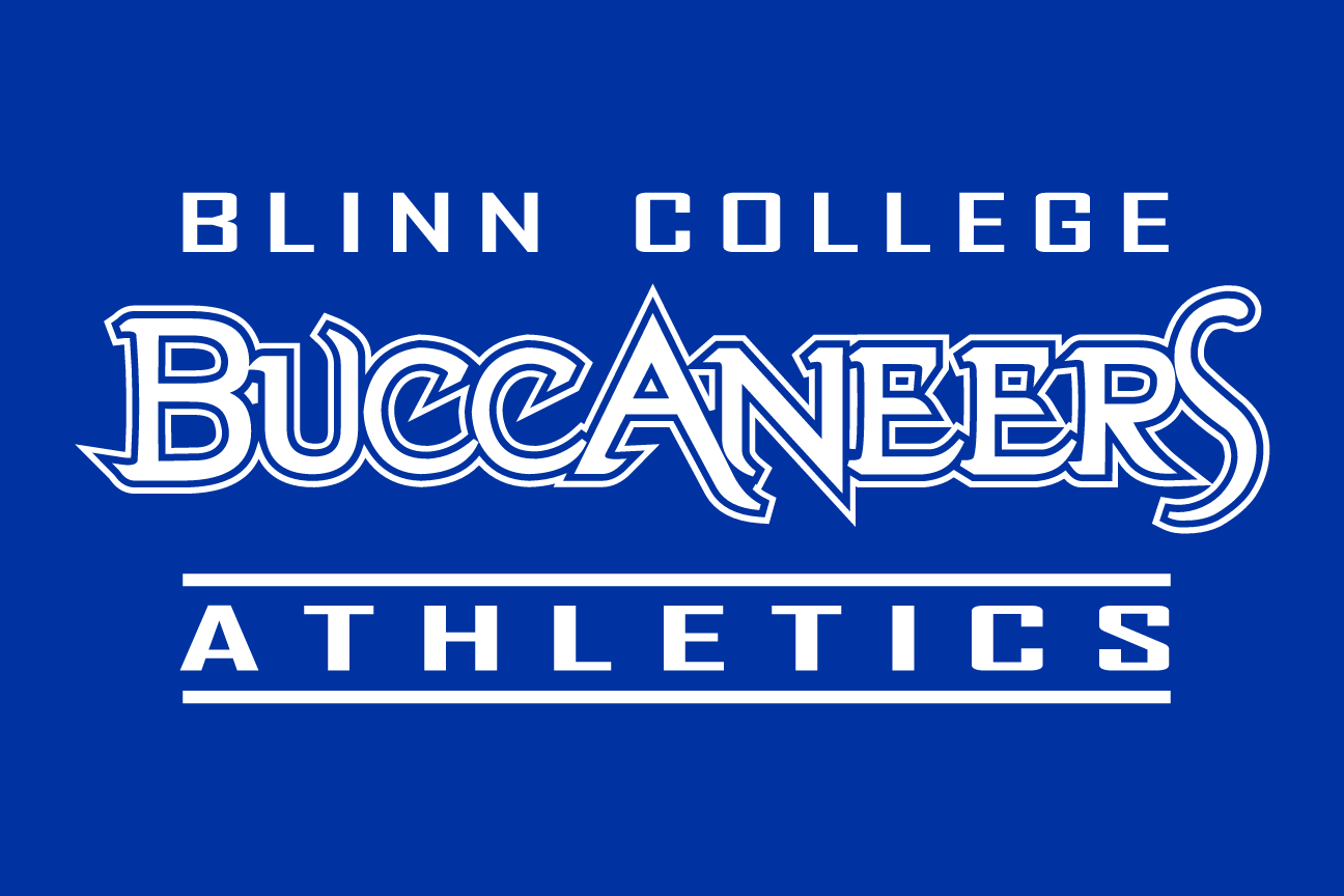 Blinn College Buccaneers Athletics, white wordmark on blue variant, cell 131