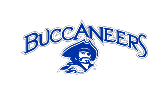Buccaneers wordmark with mascot, full color on white variant, cell 7
