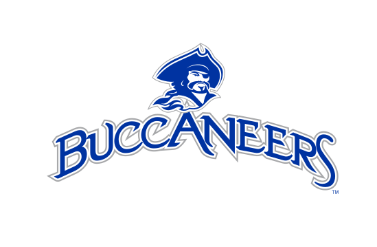 Buccaneers wordmark with mascot, full color on white variant, cell 13