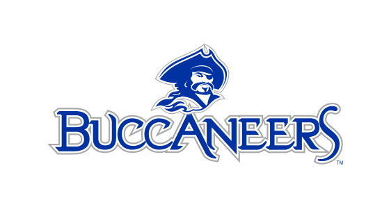 Buccaneers wordmark with mascot, full color on white variant, cell 25