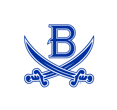 B with swords logo, blue/grey variant, cell 51