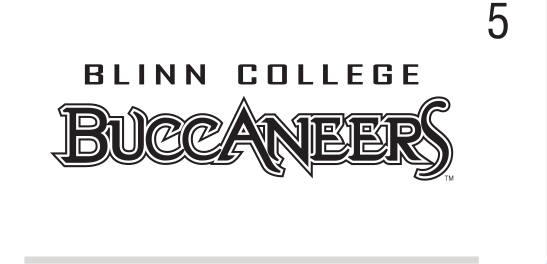 Blinn College Buccaneers wordmark, black/grey variant, cell 59