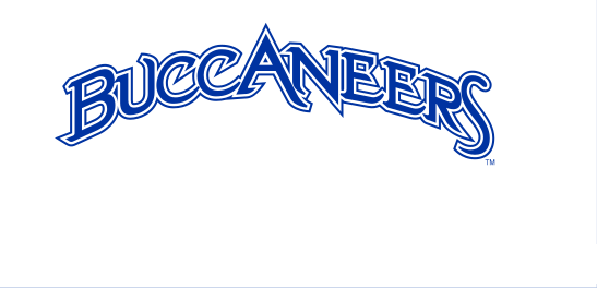 Buccaneers script wordmark, blue/grey variant, cell 75