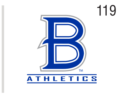 B Athletics, black and white lettermark variant, cell 119