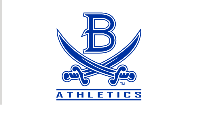 B Athletics, blue lettermark with crossed swords variant, cell 153