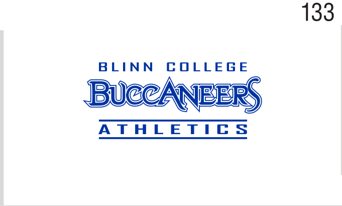 Blinn College Buccaneers Athletics, blue wordmark variant, cell 133