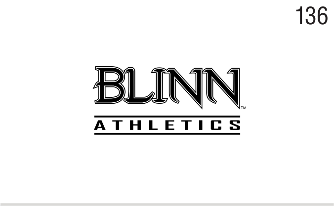 Blinn Athletics, black wordmark variant, cell 136