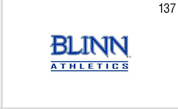 Blinn Athletics, blue wordmark variant, cell 137