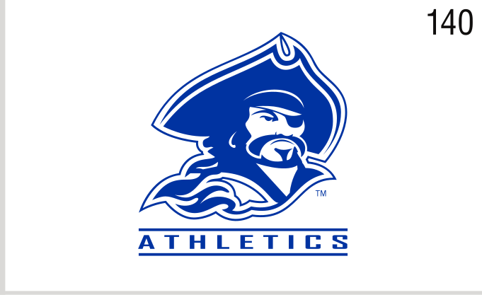 Mascot Head, blue with Athletics variant, cell 140
