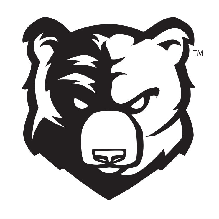 bear head, black, white variant, cell 15