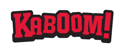 Kaboom! wordmark, color on white variant, cell 35