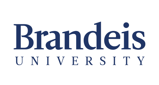 Brandeis University wordmark, blue variant, cell 5