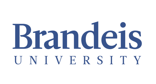 Brandeis University wordmark, blue 2 variant, cell 6