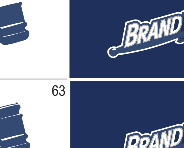 Brandeis Gavel sport lockup, Softball, reverse variant, cell 58
