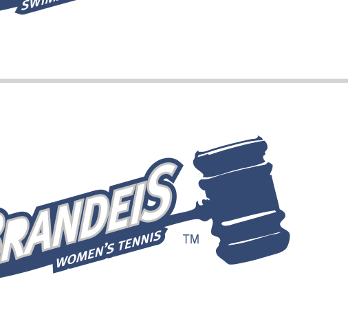 Brandeis Gavel sport lockup, Women's Tennis, positive variant, cell 71