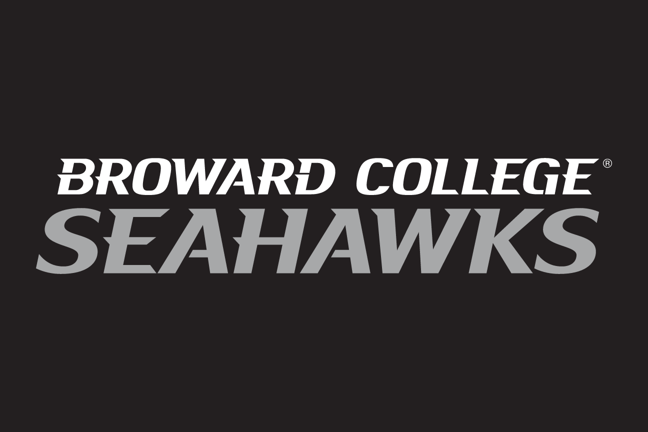 BROWARD COLLEGE SEAHAWKS wordmark, white on dark variant, cell 8