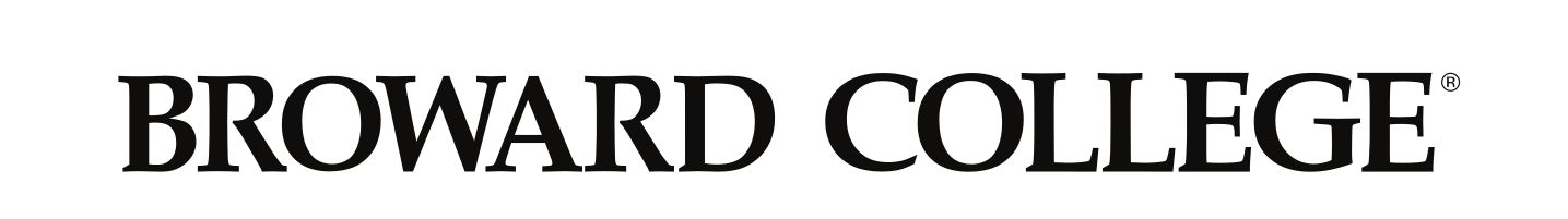 BROWARD COLLEGE wordmark, black variant, cell 2