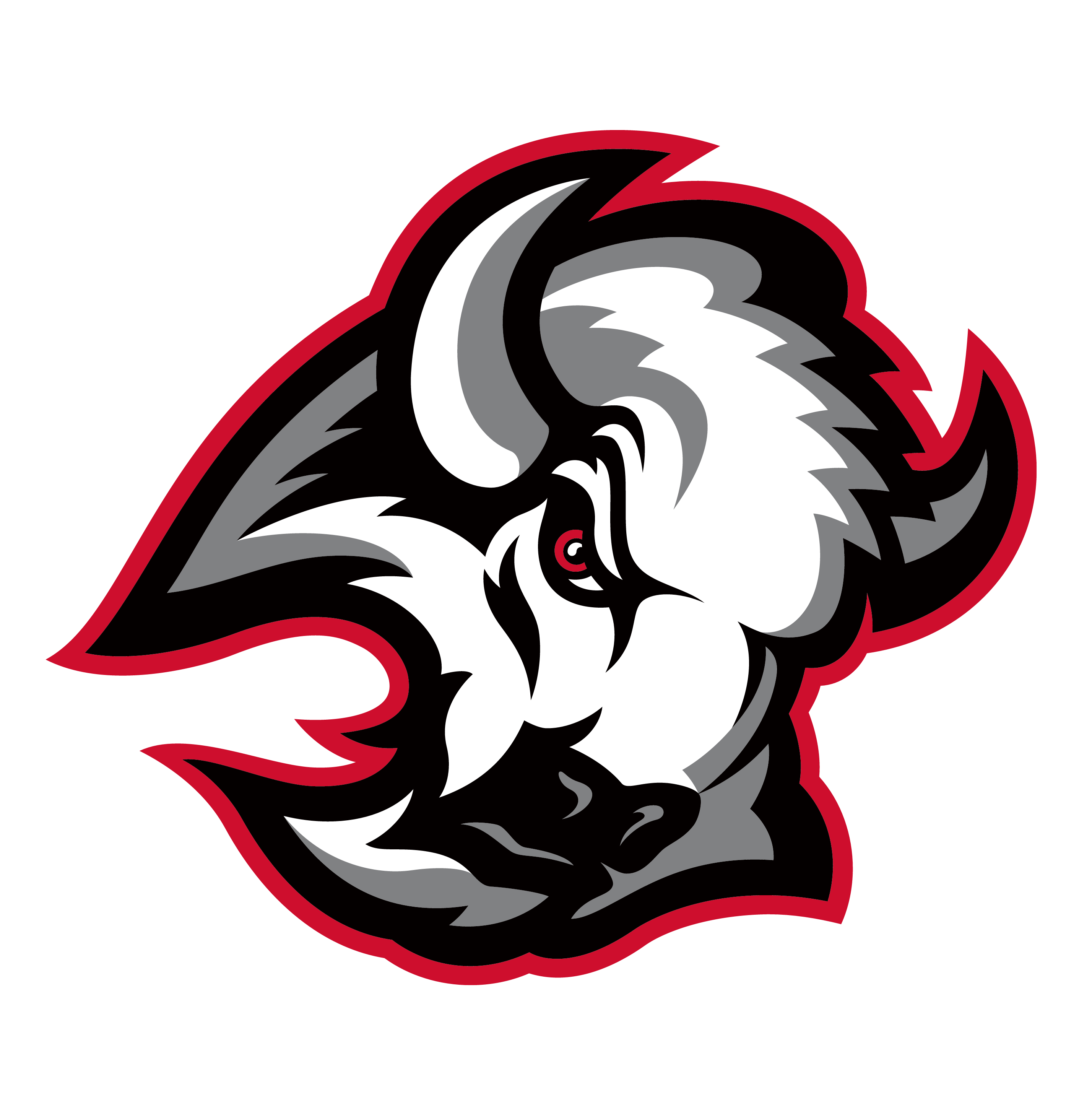 Buffalo Sabres tertiary logo, full color on light background without R variant