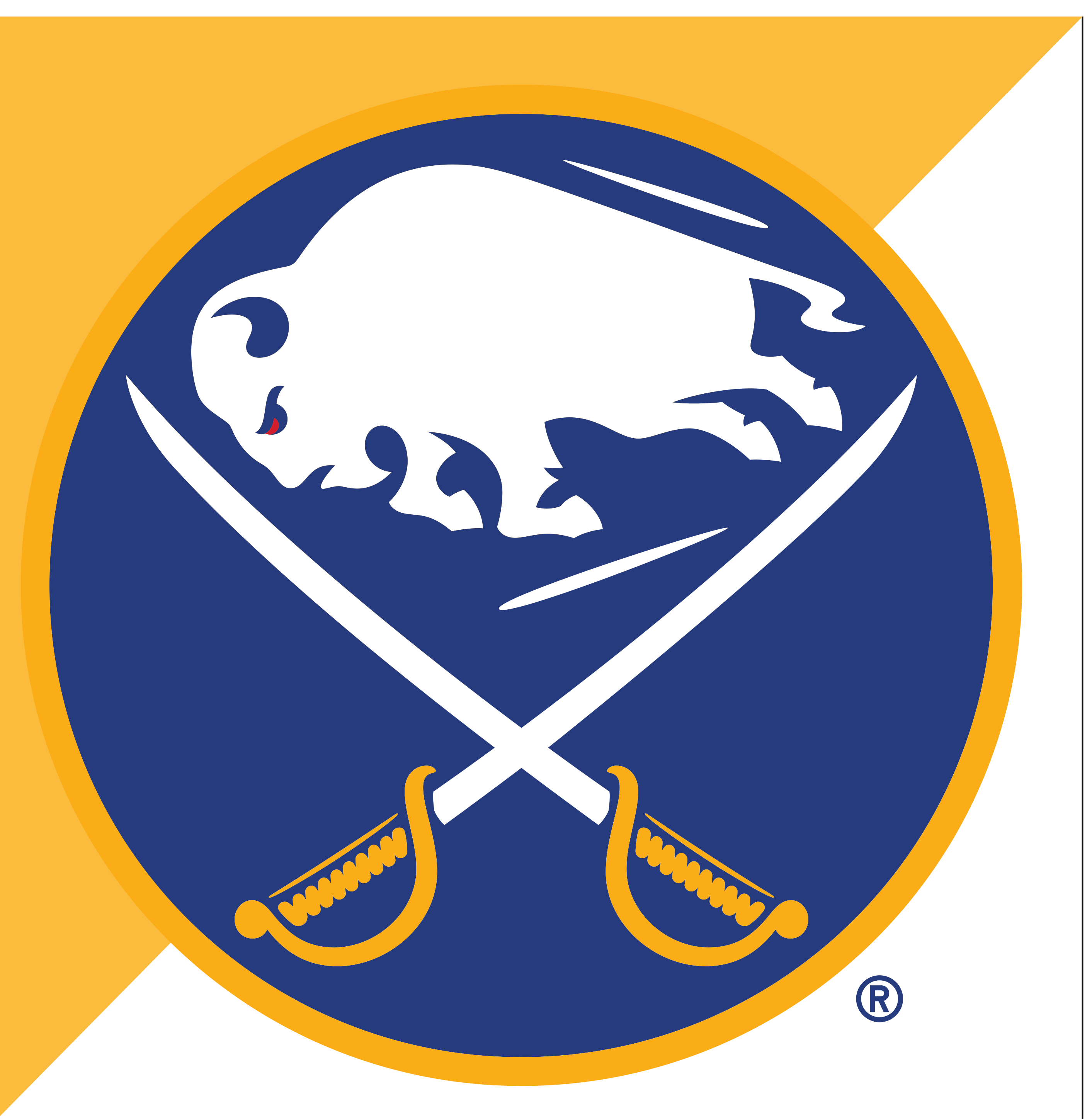Buffalo Sabres primary logo, full color with R variant