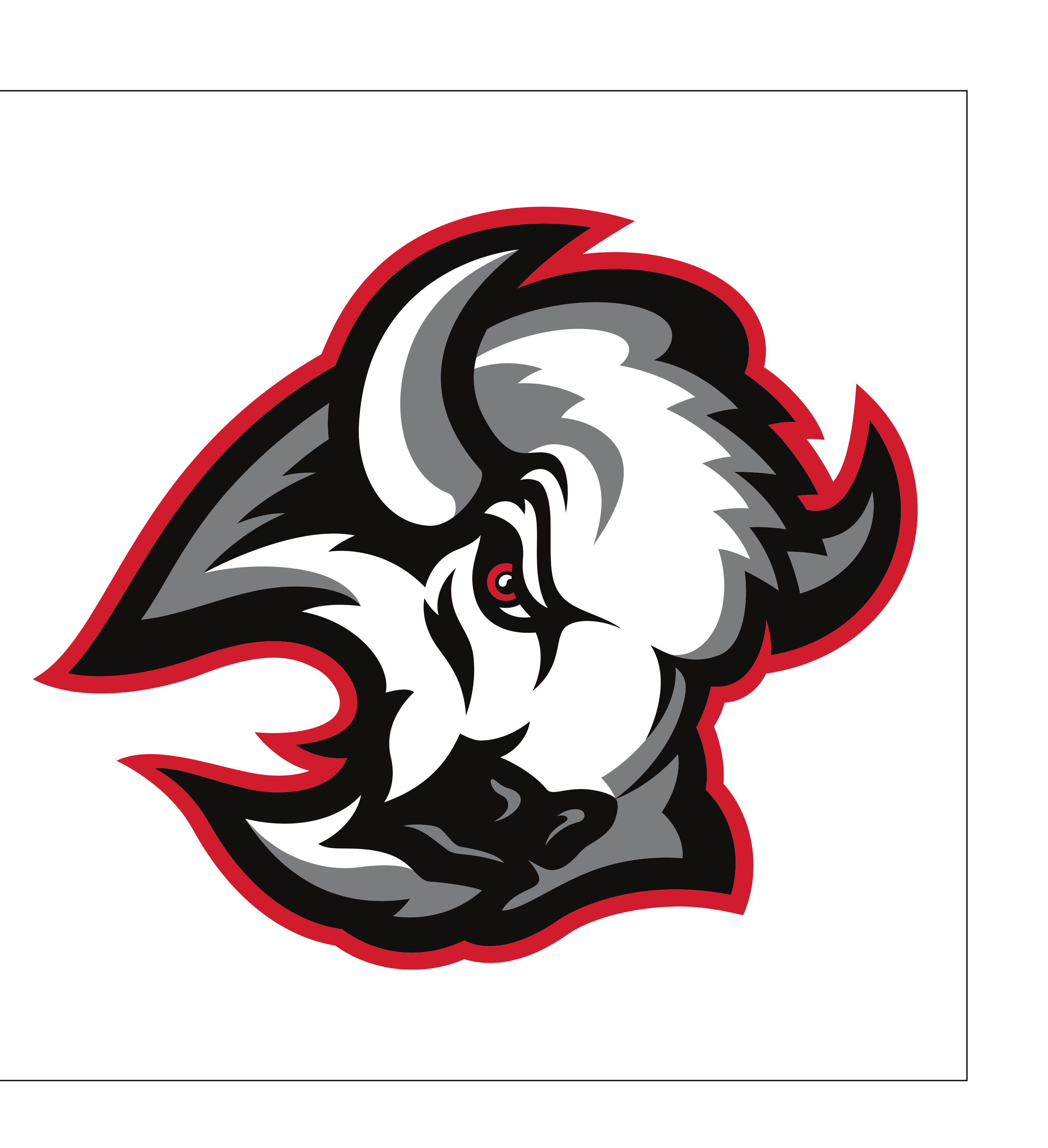 Buffalo Sabres tertiary logo, full color on light background without R variant