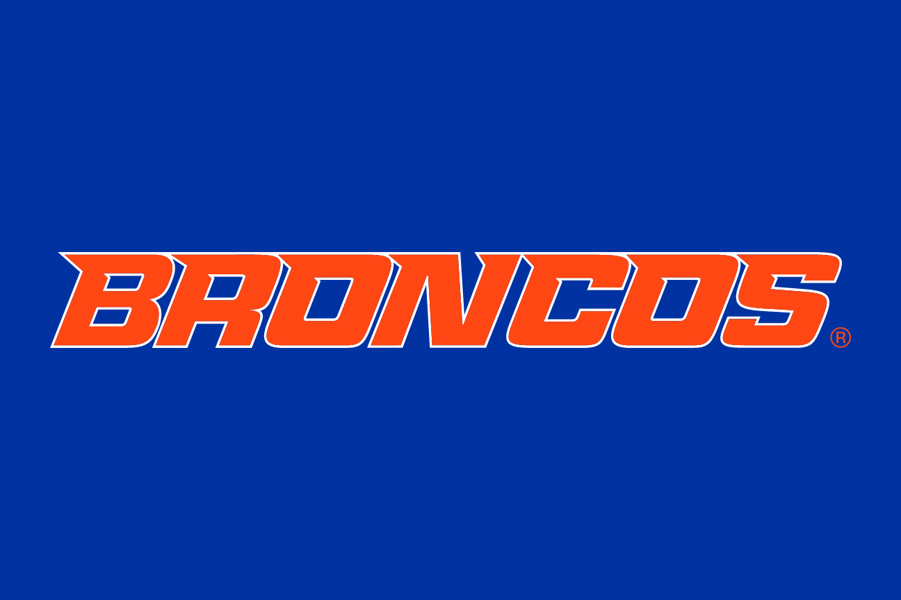 Broncos Word Mark, orange and white on navy variant, cell 31