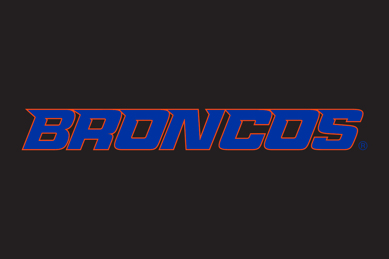 Broncos Word Mark, orange and navy on dark grey variant, cell 33