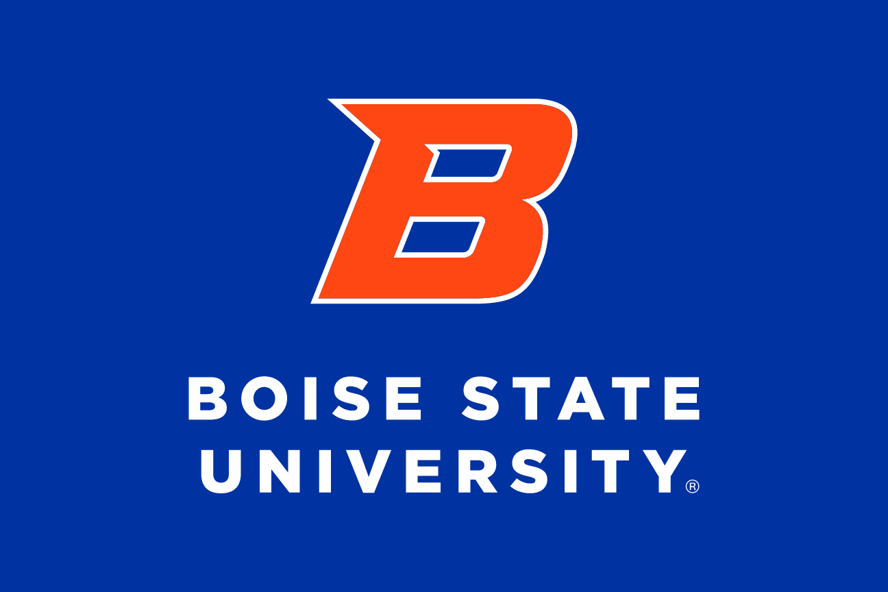 Stacked Academic Mark, orange and white on navy variant, cell 55