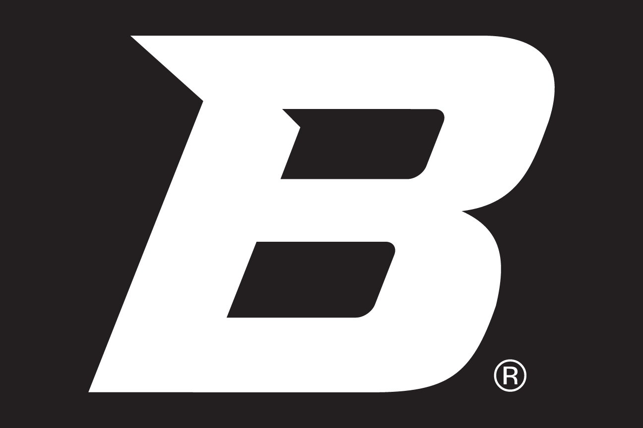 B Academic Mark, white one-color on black variant, cell 73