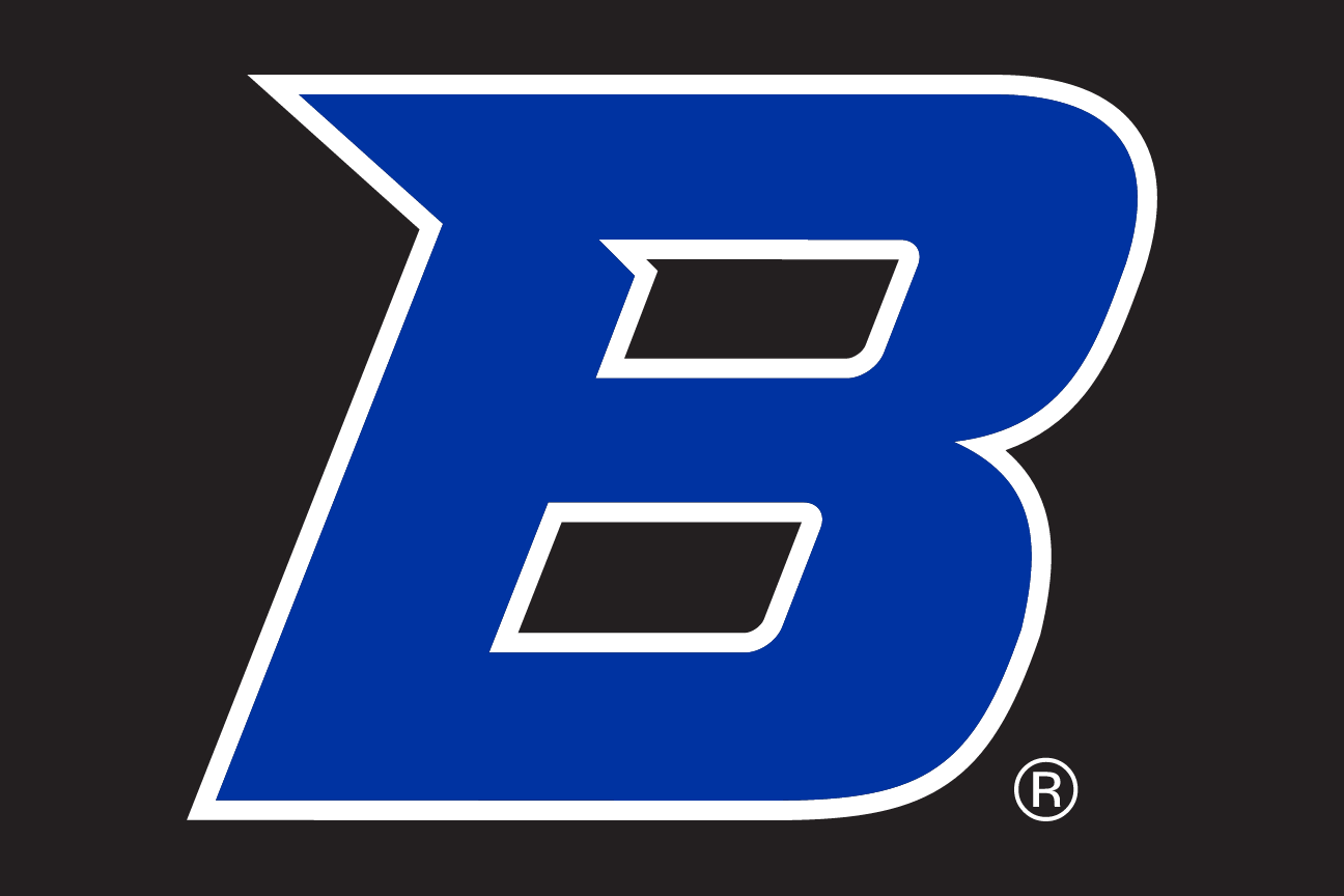 B Academic Mark, navy and white on black variant, cell 74