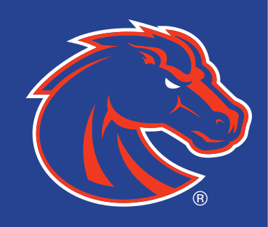 Bronco head, primary blue/orange on blue variant, cell 2