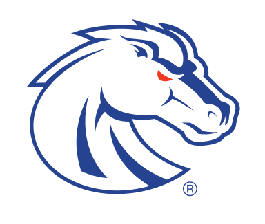 Bronco head, two-color blue/white variant, cell 17