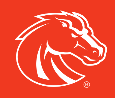 Bronco head, one-color white on orange variant, cell 21