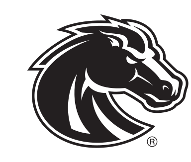 Bronco head, one-color black on white variant, cell 24