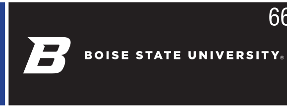 Left Aligned Academic Mark, white one-color on black variant, cell 66