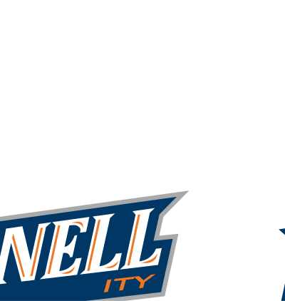 Bucknell University wordmark, blue/orange variant