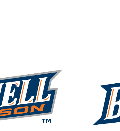 Bucknell wordmark, blue/orange variant