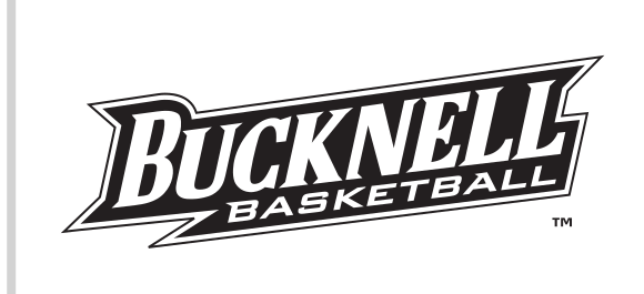 Bucknell Basketball wordmark, black and white variant, cell 44
