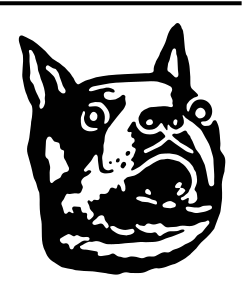terrier head, black/white variant, cell 303