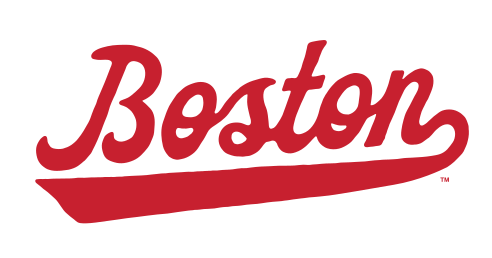 Boston script wordmark, red variant, cell 305