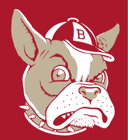 terrier head with cap, full color on red variant, cell 316