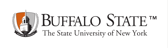 Buffalo State University logo, one color black variant, cell 3