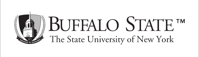 Buffalo State University logo, one color gray variant, cell 4
