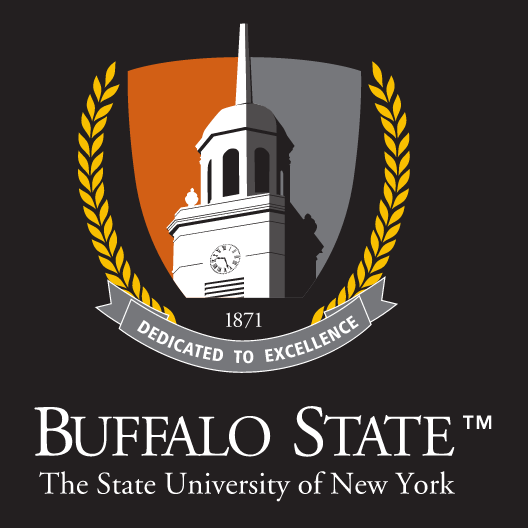 Buffalo State University seal, full color on dark background variant, cell 9