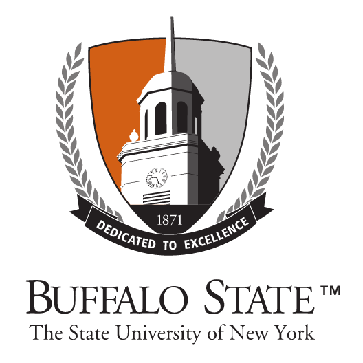 Buffalo State University seal, one color black variant, cell 10