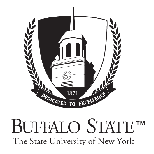 Buffalo State University seal, one color black outline variant, cell 12