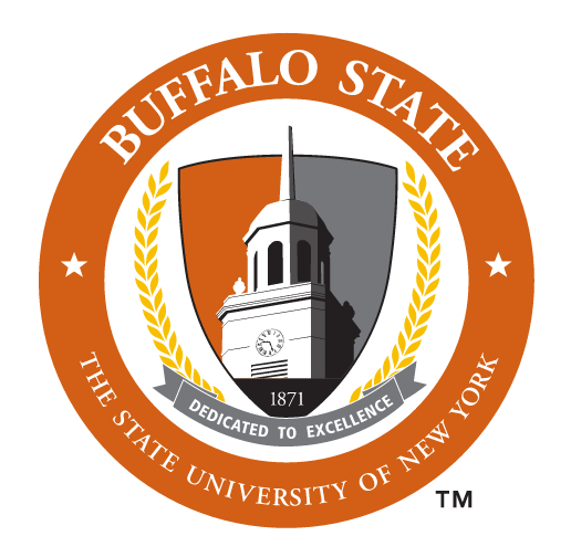 Buffalo State University circular seal, full color variant, cell 15